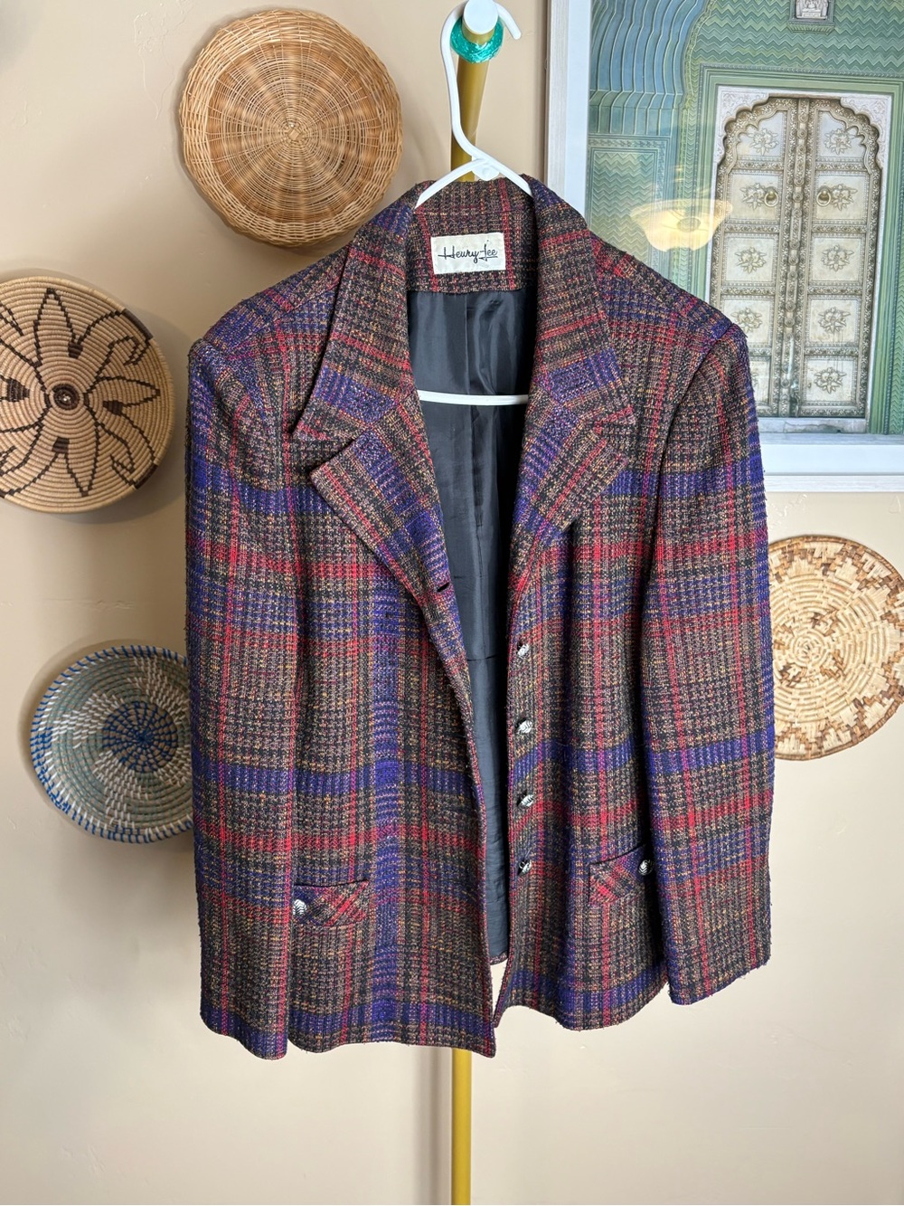Vintage Plaid Blazer